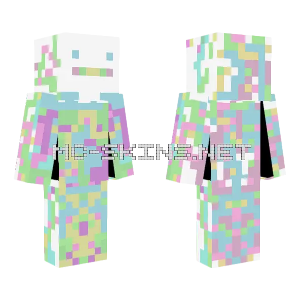 Scribbles Minecraft skin, front and back