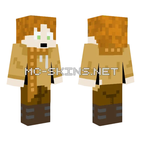 Scrunkly Lil Scarf Kid Minecraft skin, front and back