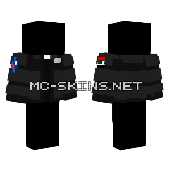 Sdsdfsd Black Suit Minecraft skin, front and back