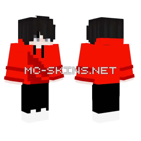 Sdsdsdsdsds Red Outfit Minecraft skin, front and back