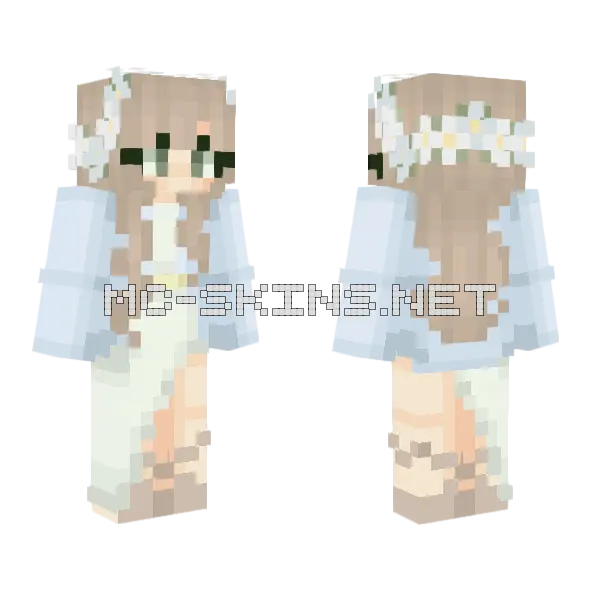Sea Breeze Wedding Minecraft skin, front and back