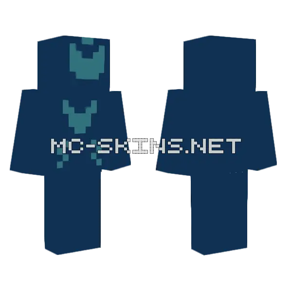 Sea Guardian V3 Minecraft skin, front and back