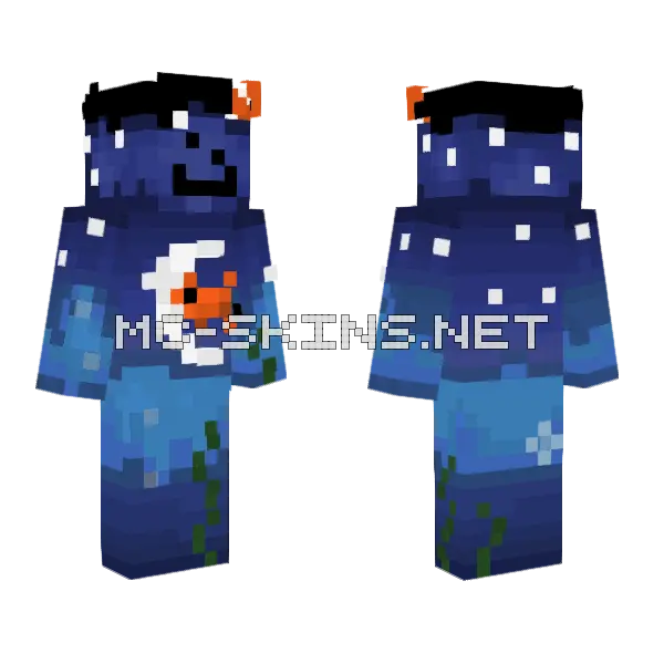 Sea Guy Minecraft skin, front and back