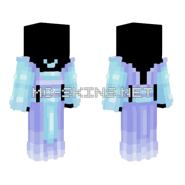 Sea Pearl Dress Minecraft skin, front and back