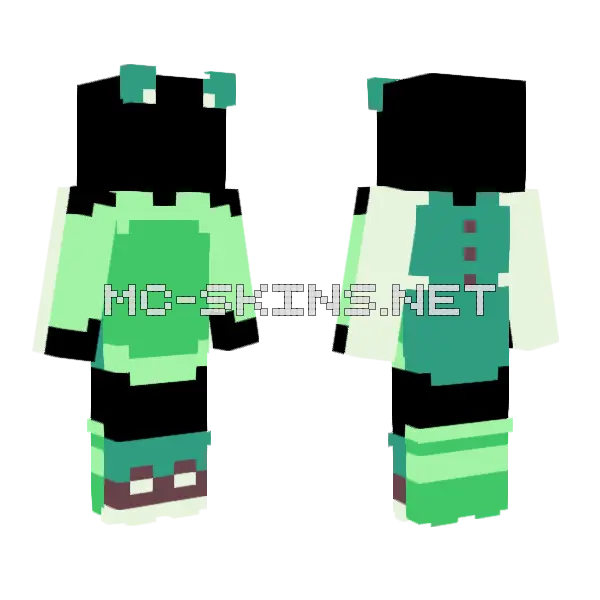 Seagrass Raffle Minecraft skin, front and back