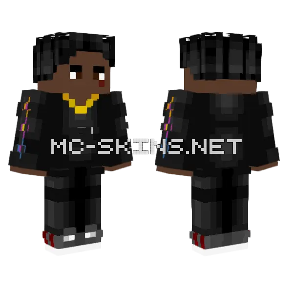 Seansucks Black Sweater Cool Kid Minecraft skin, front and back