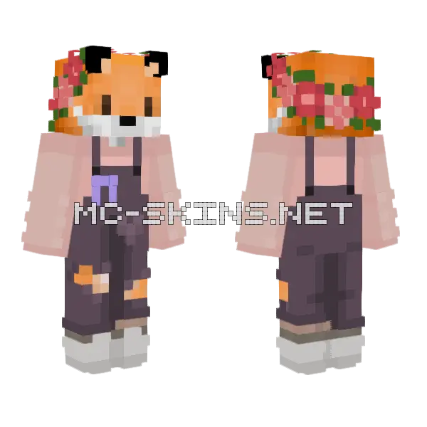 Seapeekay Fox Skin Minecraft skin, front and back