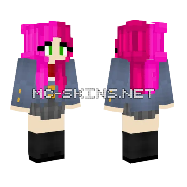 Season 2 Luna Minecraft skin, front and back