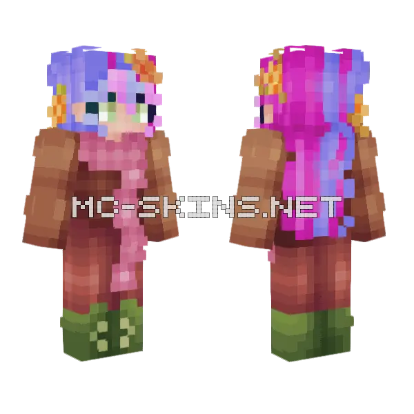 Seasonal Blues Fanskin Minecraft skin, front and back