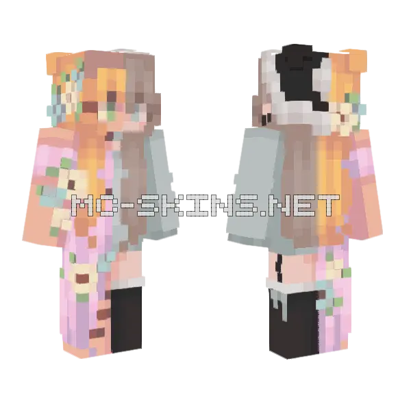 Seasonal Finished Collab Minecraft skin, front and back