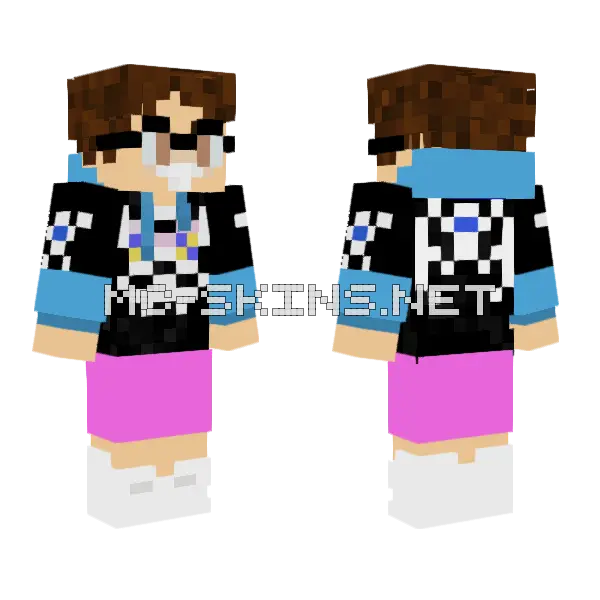 Sebii Minecraft skin, front and back