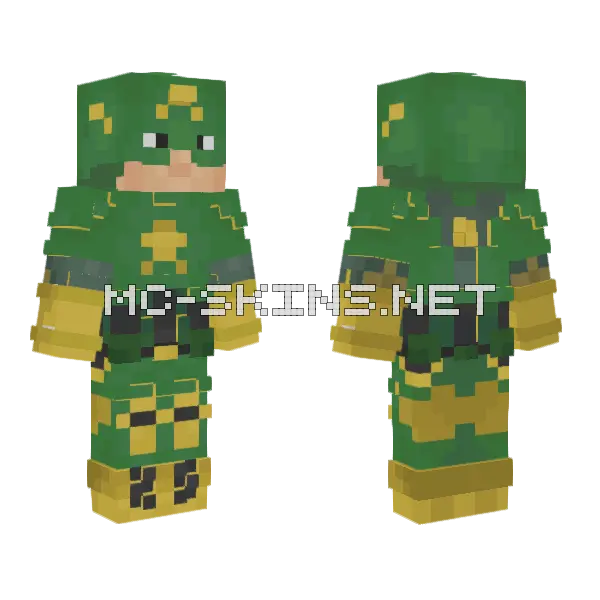 Secret Wars Captain America Minecraft skin, front and back