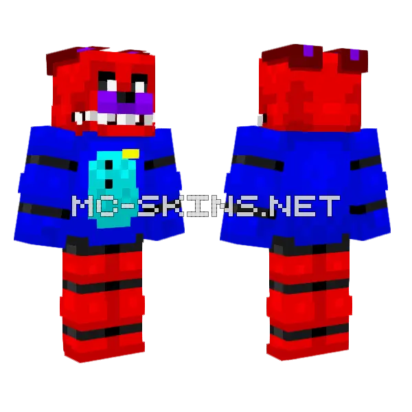 Security Bonnie Minecraft skin, front and back