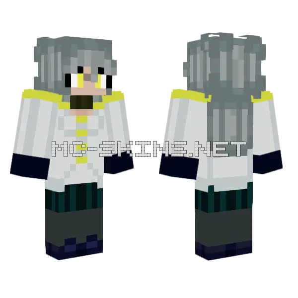 Selenik White Coat Minecraft skin, front and back