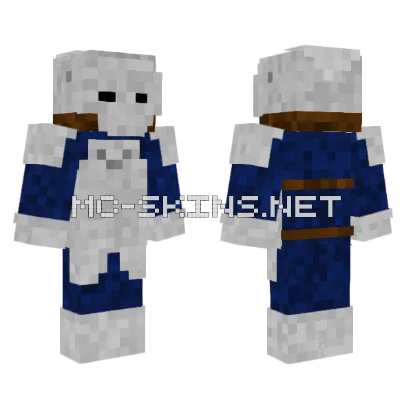 Semi Historical Half Plate Knight 2 Minecraft skin, front and back
