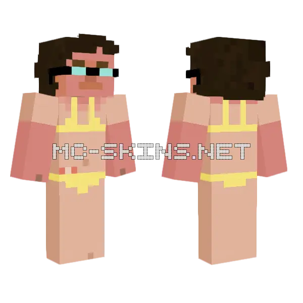 Semiskin Girl Minecraft skin, front and back