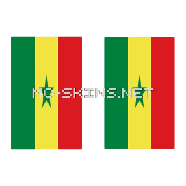 Senegal Flag cape, outside and lining