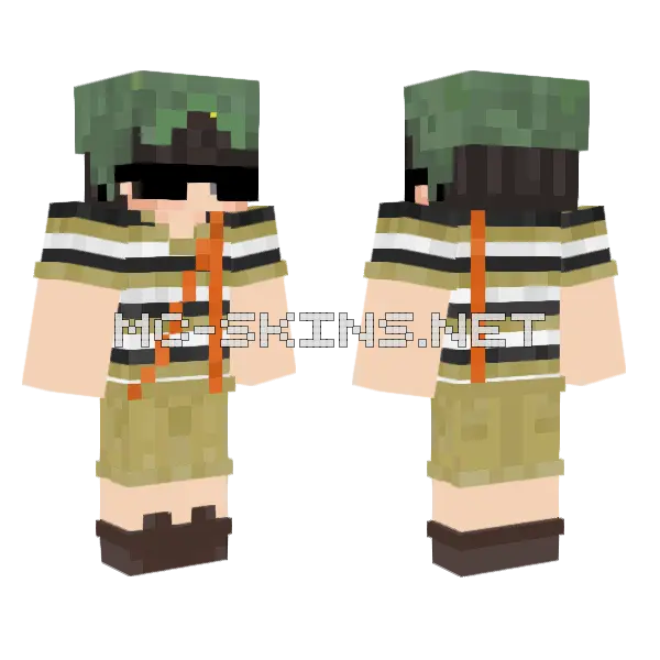 Senpai Del 8 Minecraft skin, front and back