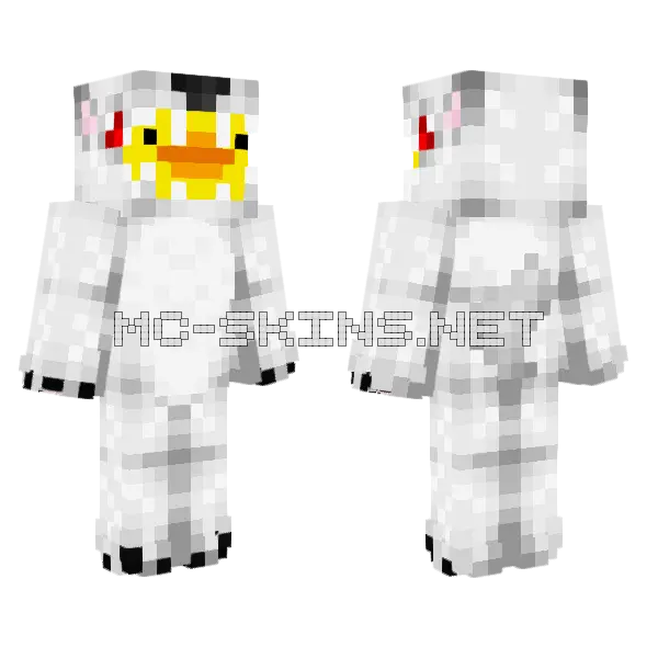 Senseitalon Wolf Suit Commission Minecraft skin, front and back