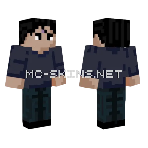 Sensui Yu Yu Hakusho Minecraft skin, front and back