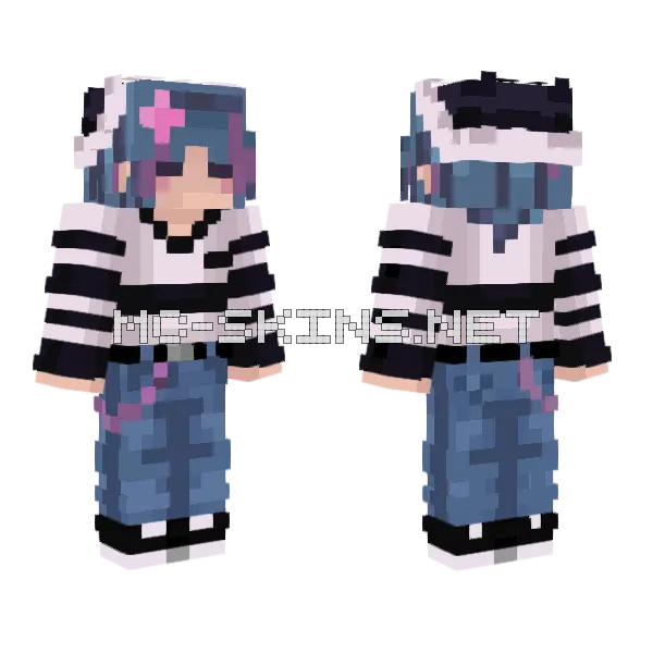 Sephielle Blue Outfit Minecraft skin, front and back