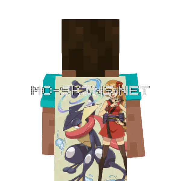 Serena Ninja Minecraft cape worn on a player