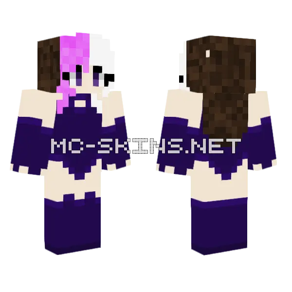 Serenity OC Minecraft skin, front and back