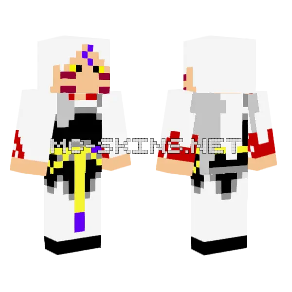 Sesshomaru Skin Minecraft skin, front and back