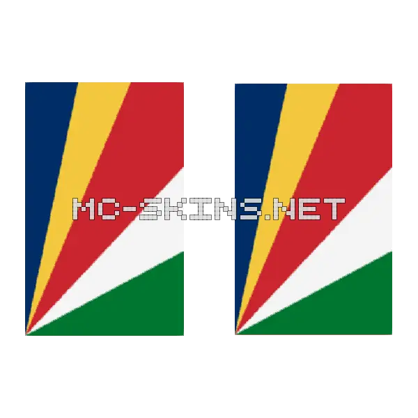 Seychelles Flag cape, outside and lining