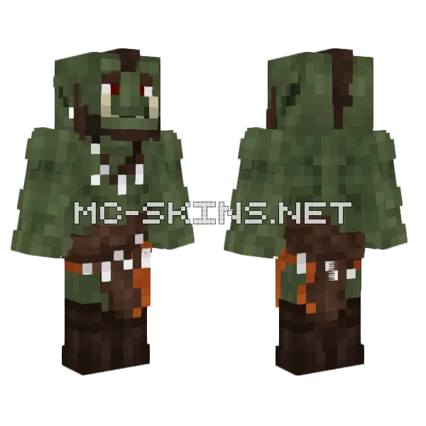 Sfasfas Green Monster Minecraft skin, front and back