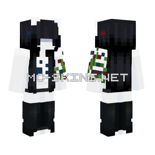 Sganabwha Black and White, front and back