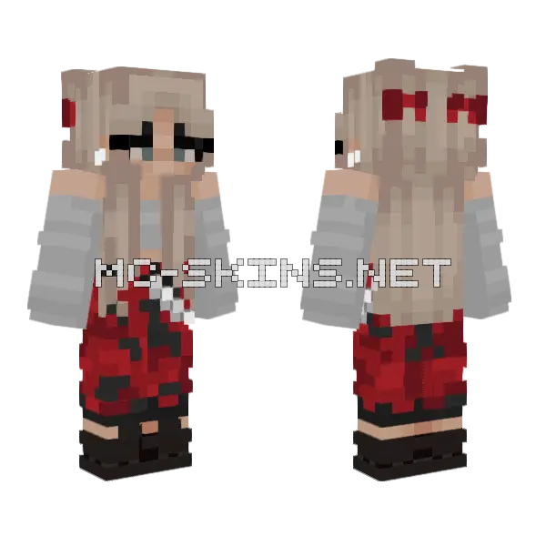 Sgwewet Red Hoodie Minecraft skin, front and back