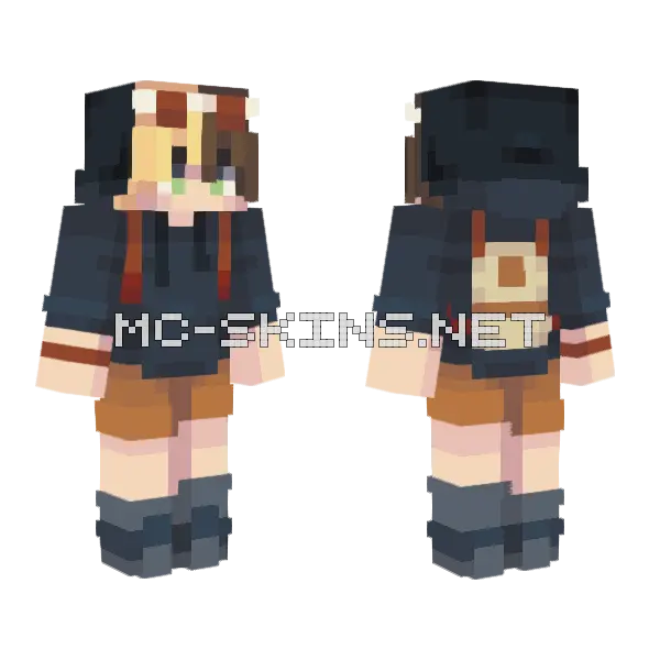 Shade OC Minecraft skin, front and back