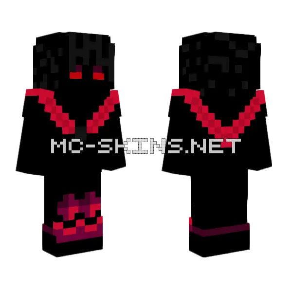 Shadow Assassin Minecraft skin, front and back