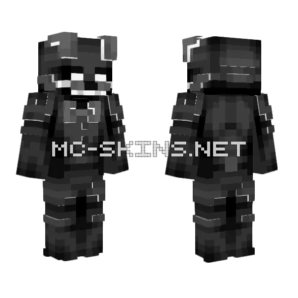 Shadow Bonnie CE Minecraft skin, front and back