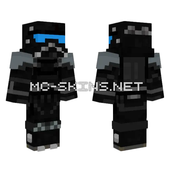 Shadow Evo Trooper Minecraft skin, front and back