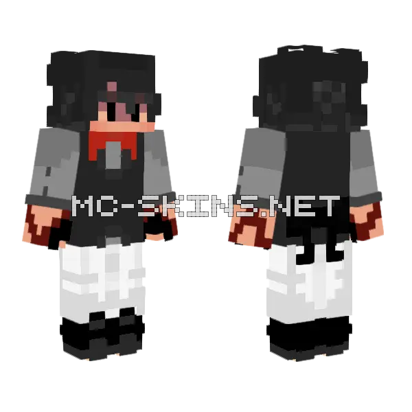 Shadow Face Demon Minecraft skin, front and back