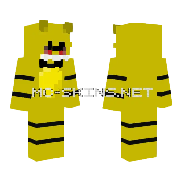 Shadow Freddy Dream Meme Minecraft skin, front and back