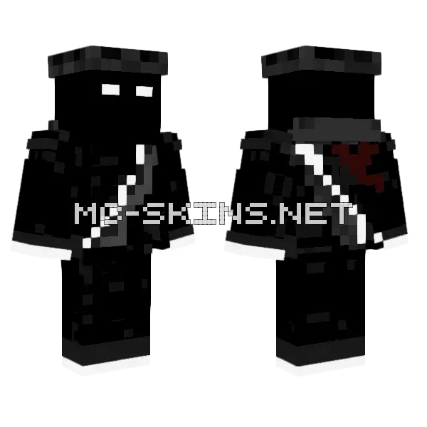 Shadow King Minecraft skin, front and back
