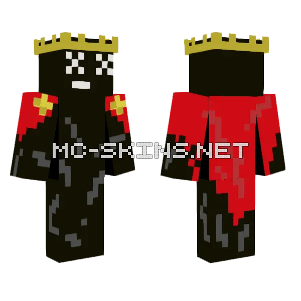 Shadow King Minecraft skin, front and back