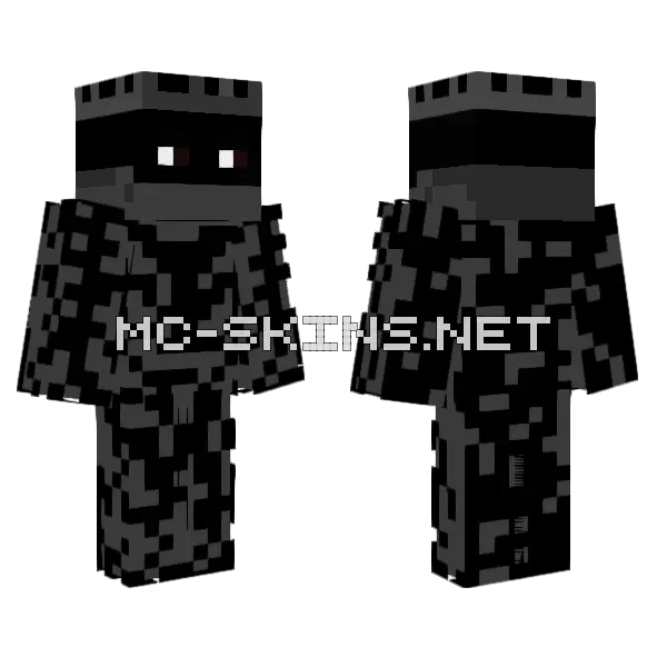 Shadow King Minecraft skin, front and back