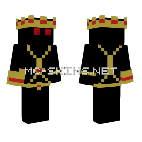 Shadow King Minecraft skin, front and back