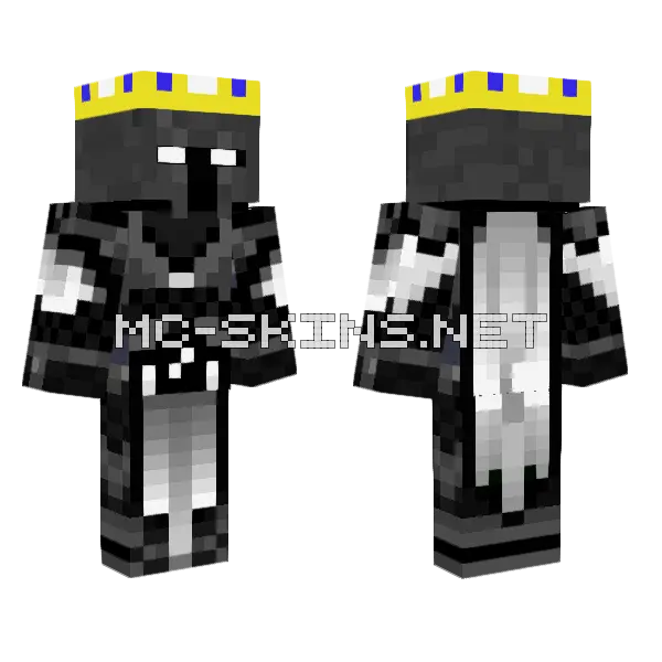 Shadow Knight Minecraft skin, front and back