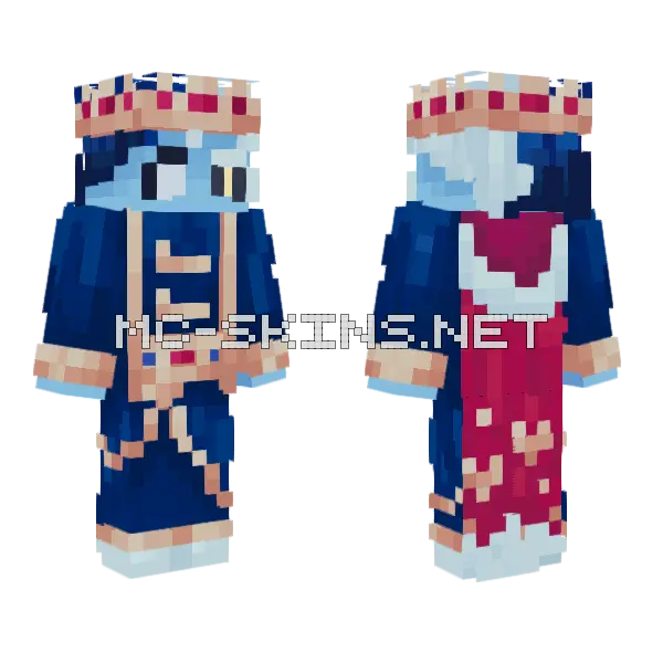Shadow Milk Cookie V2 Crown Minecraft skin, front and back