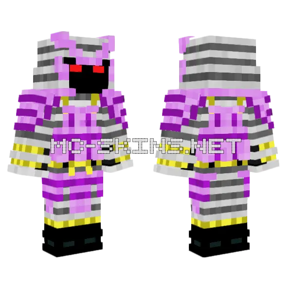 Shadow Samurai Minecraft skin, front and back