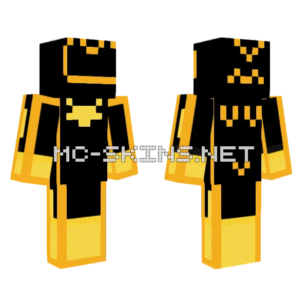 Shadow The Eclipse Minecraft skin, front and back