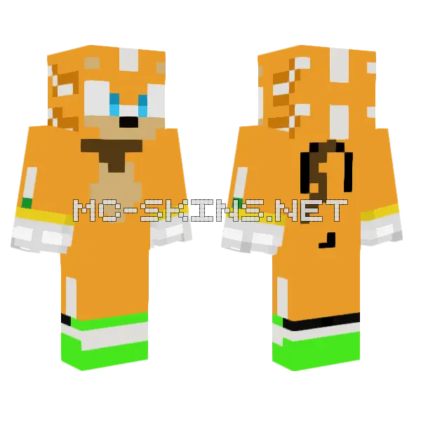 Shadow The Hedgehog Minecraft skin, front and back