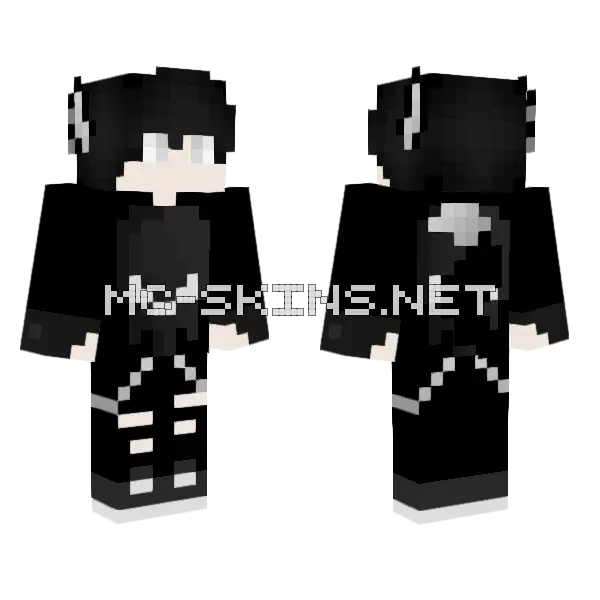 Shadow Wolf Skin Minecraft skin, front and back