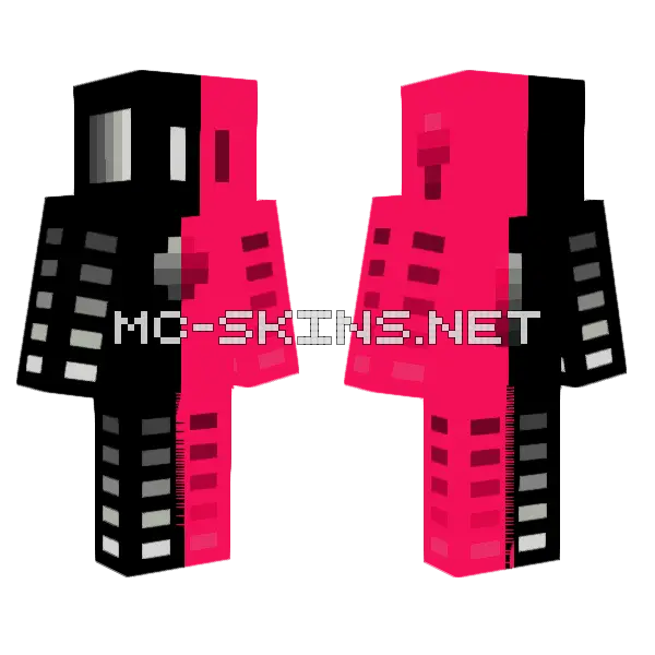 Shadowpulse Minecraft skin, front and back