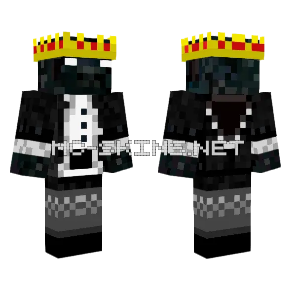 Shadowtheblade345 Black Suit Minecraft skin, front and back